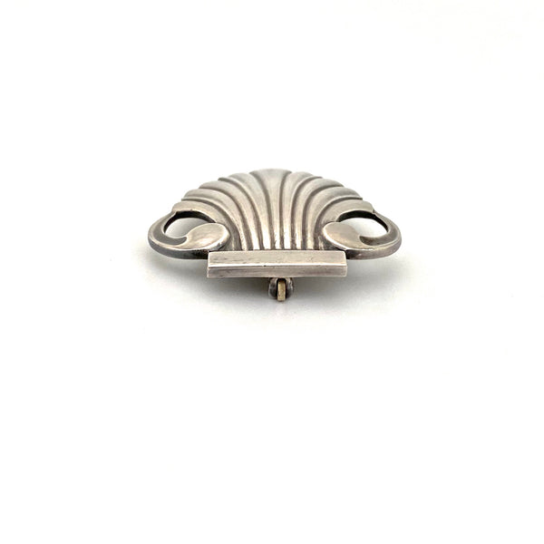 profile Georg Jensen Denmark vintage silver shell brooch 246 Georg Jensen design