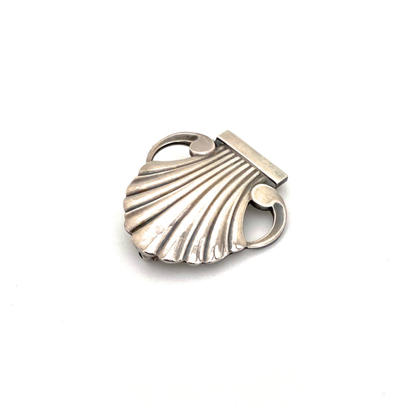 Georg Jensen silver shell brooch #246