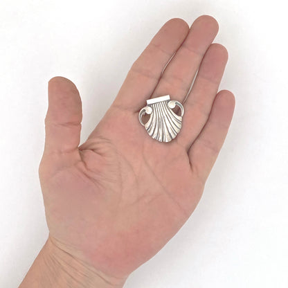 scale Georg Jensen Denmark vintage silver shell brooch 246 Georg Jensen design