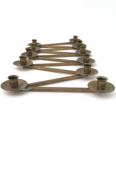 Sweden large expandable candle holder in brass
