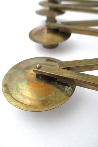 Sweden large expandable candle holder in brass