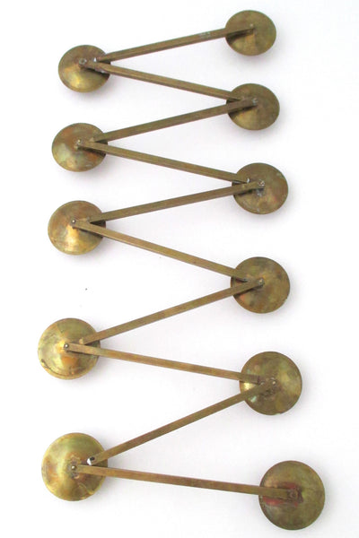 Sweden large expandable candle holder in brass