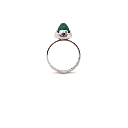 Martti Viikinniemi Finland silver & chrysoprase ring
