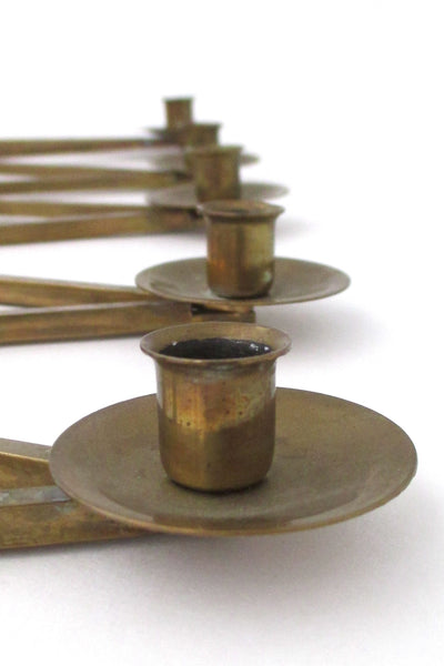 Sweden large expandable candle holder in brass