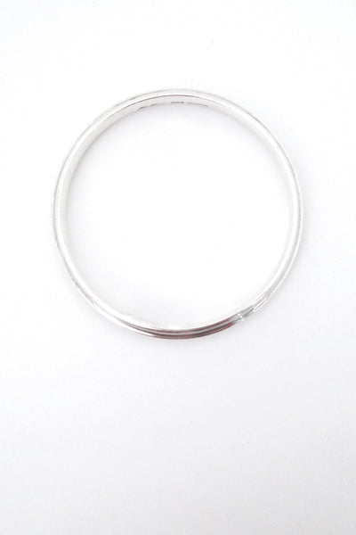 Hans Hansen heavy silver bangle - stepped profile