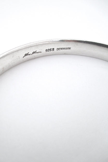 Hans Hansen heavy silver bangle - stepped profile