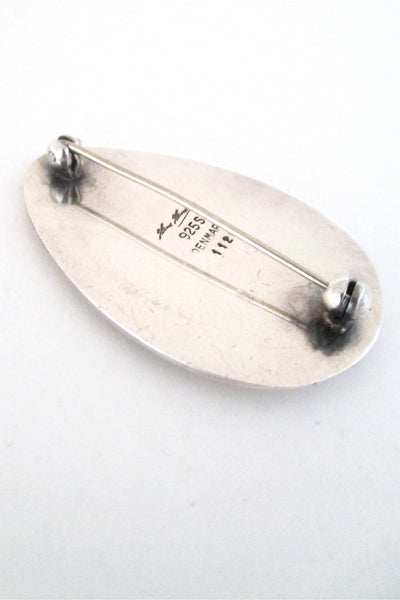 Hans Hansen silver & enamel brooch #112