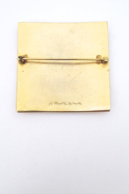 de Passille Sylvestre large enamel 'orange splash' brooch