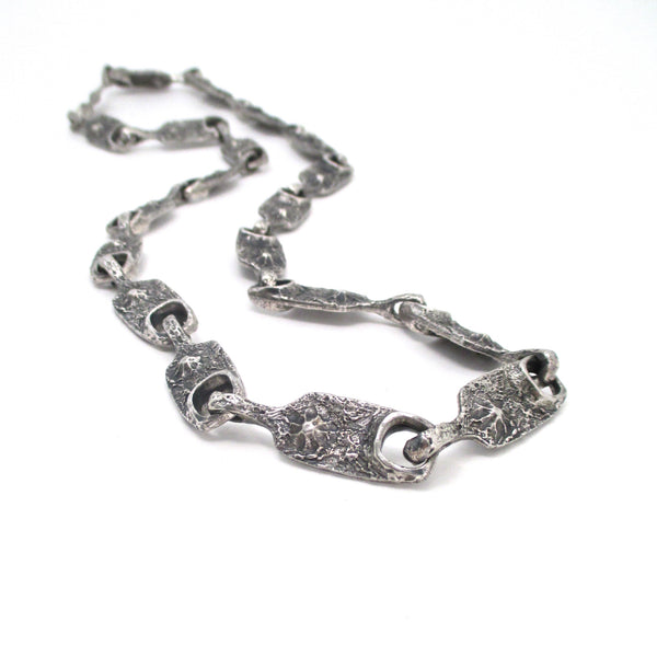 Guy Vidal sculptural long link chain necklace