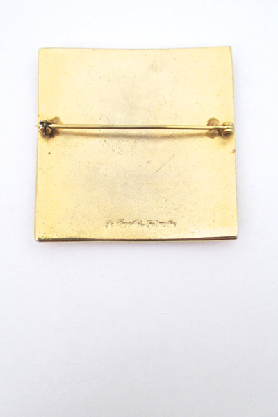 de Passille Sylvestre large enamel 'orange splash' brooch