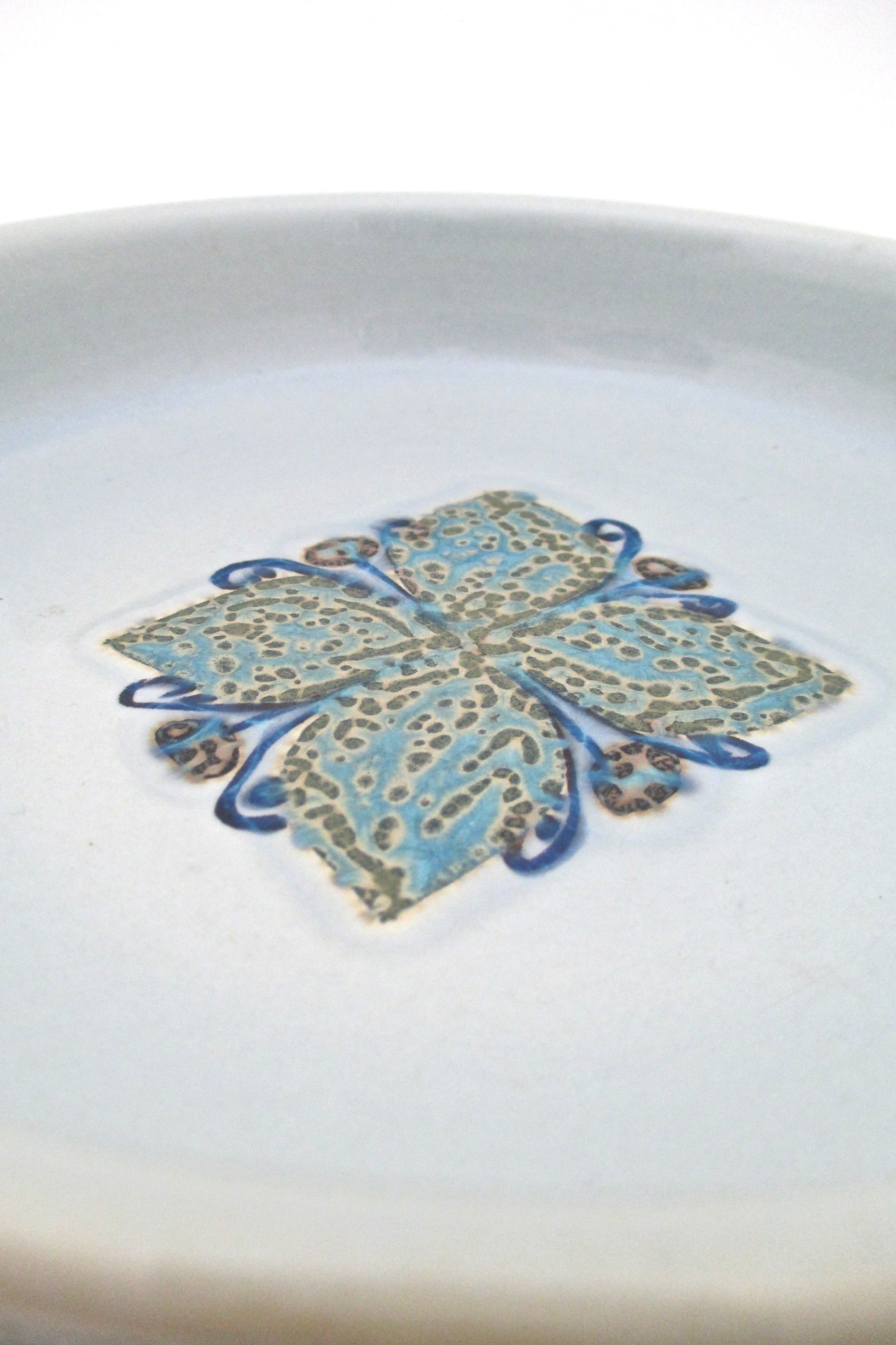 detail Royal Copenhagen Denmark vintage ceramic Baca faience dish by Grethe Helland
