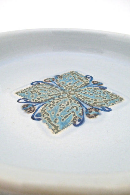 detail Royal Copenhagen Denmark vintage ceramic Baca faience dish by Grethe Helland