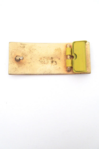 de Passille Sylvestre enamel 'abstract garden' belt buckle