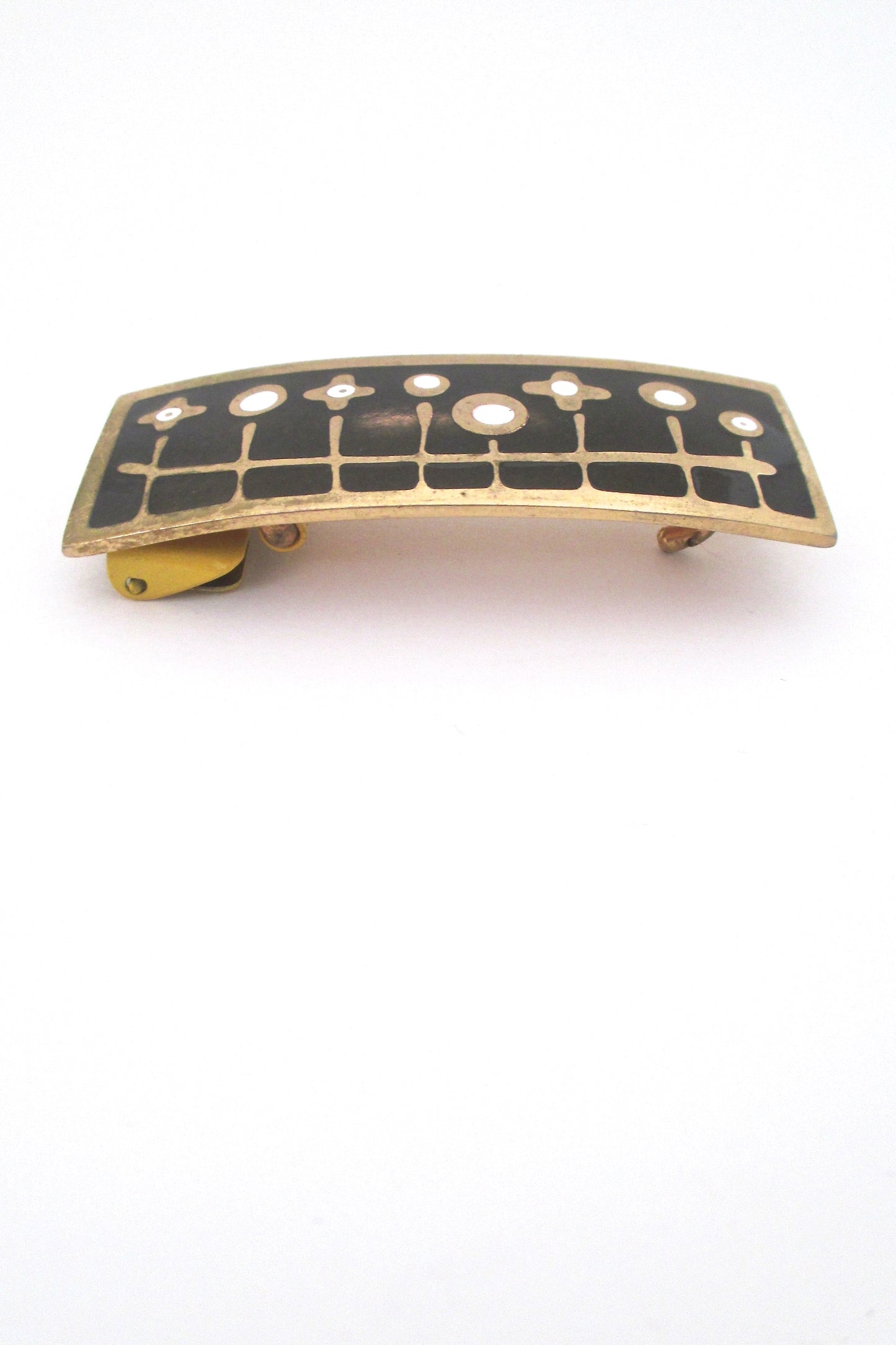 de Passille Sylvestre enamel 'abstract garden' belt buckle