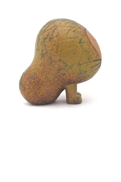 profile Lisa Larson for Gustavsberg Sweden vintage ceramic mid century modern Lion sculpture 1960s