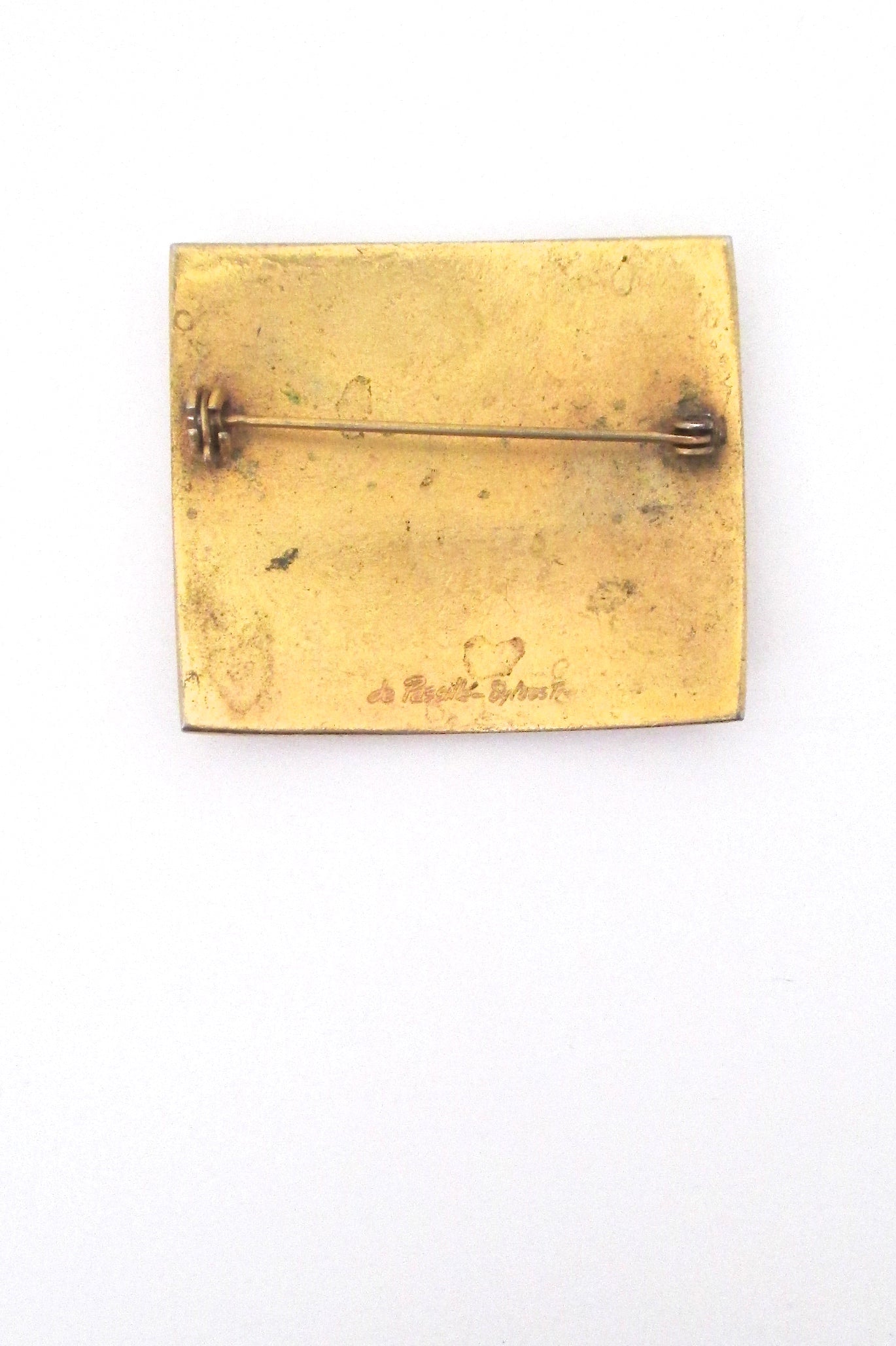 de Passille Sylvestre 'abstract landscape' large brooch