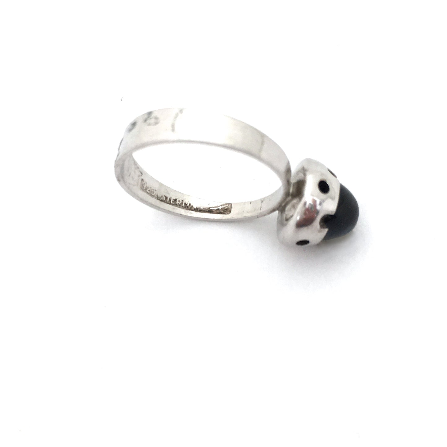 Martti Viikinniemi Finland silver & falcon eye stone ring