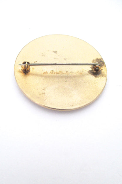 de Passille Sylvestre enamel 'big red dot' brooch