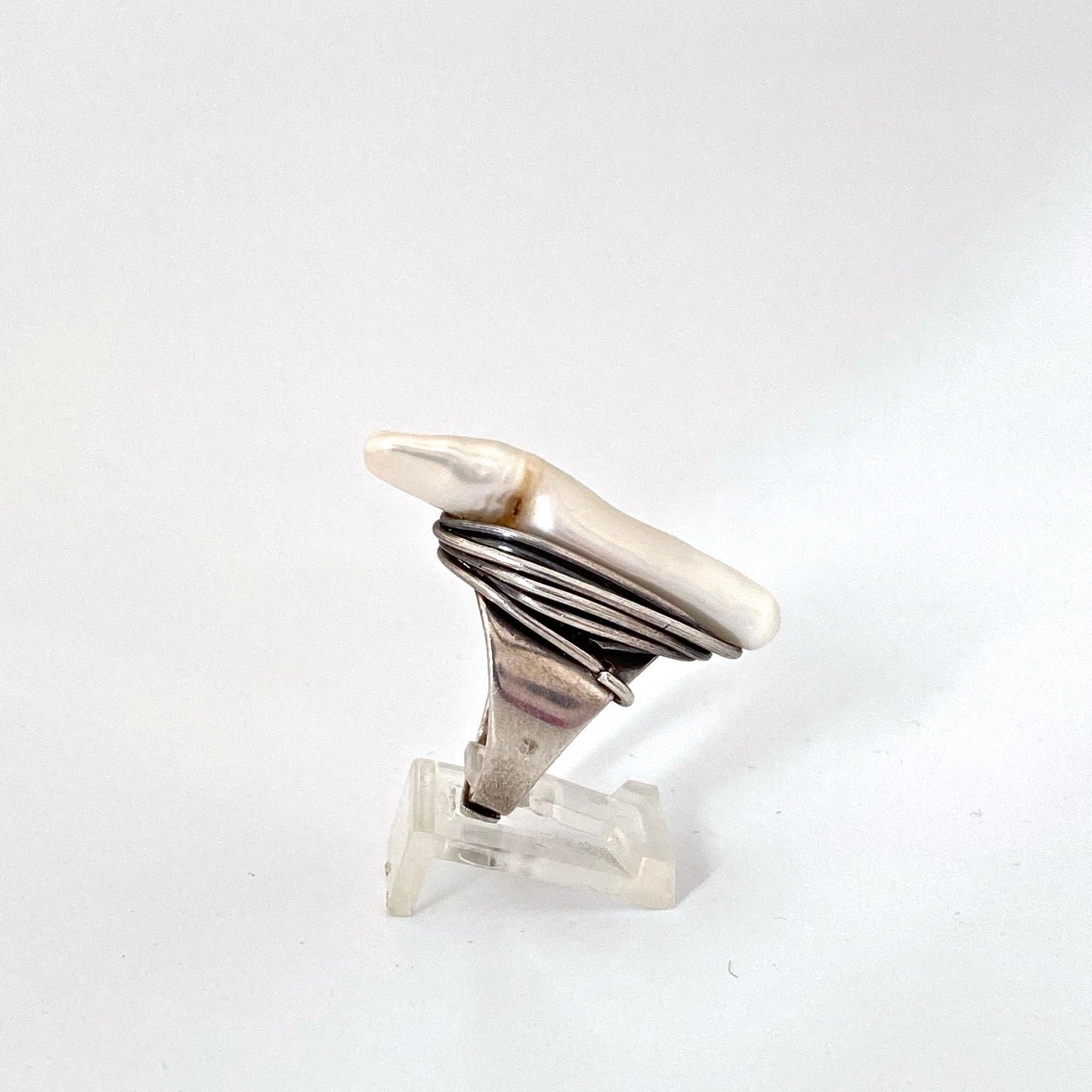 Francisco Rebajes sterling silver & natural pearl ring