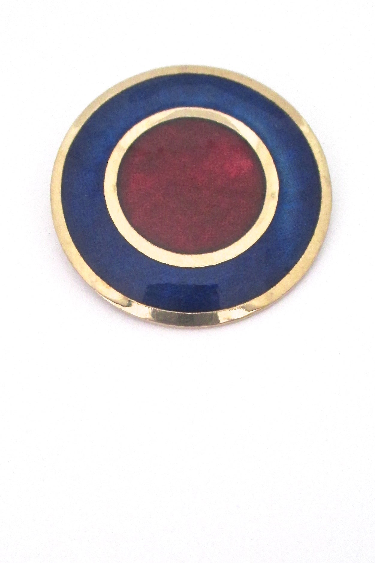 de Passille Sylvestre enamel 'big red dot' brooch