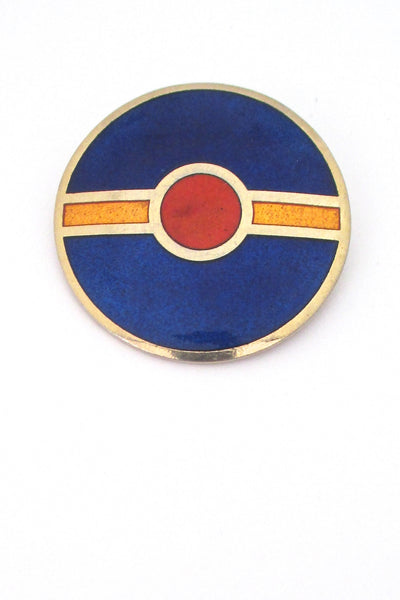 de Passille Sylvestre 'orange stripe' enamel brooch