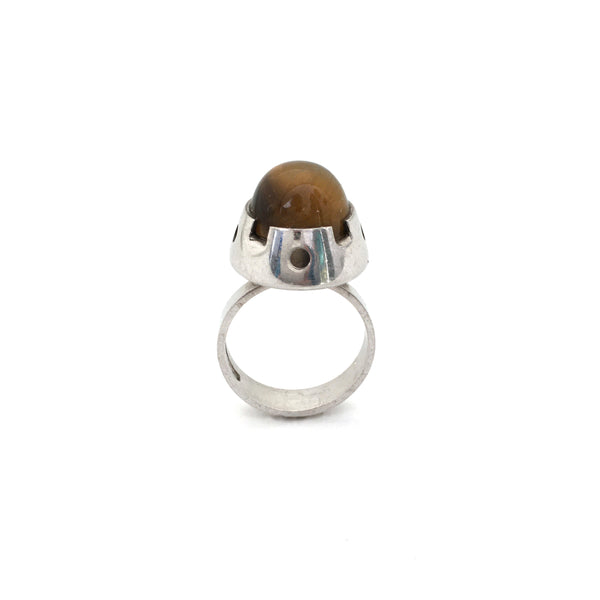 Martti Viikinniemi large tiger eye ring