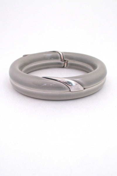 Royal Copenhagen silver & porcelain bangle