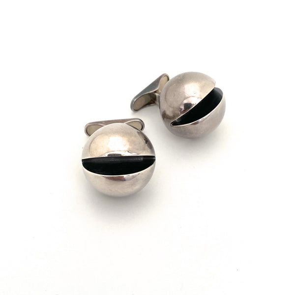 Hans Hansen large split dome cufflinks