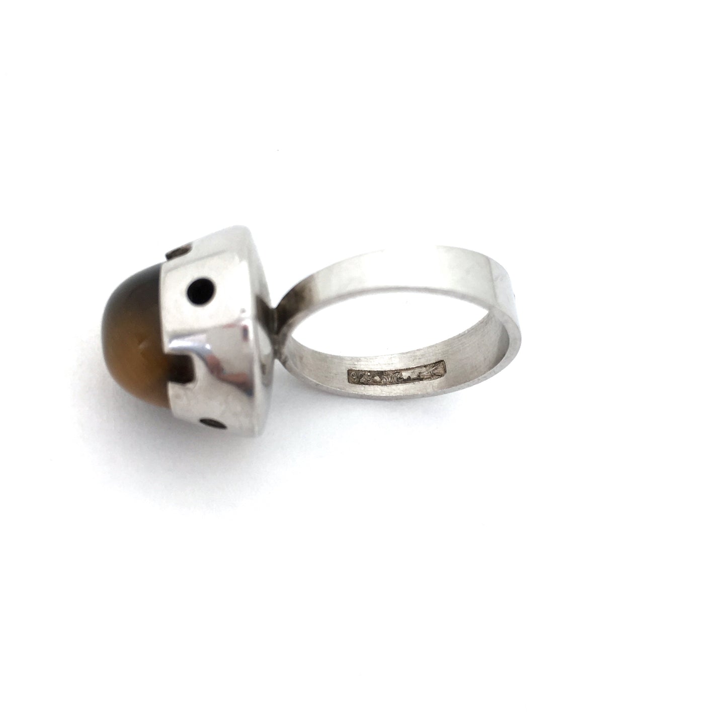 Martti Viikinniemi large tiger eye ring