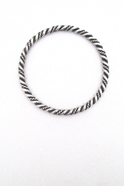 Just Andersen twisted silver bangle bracelet