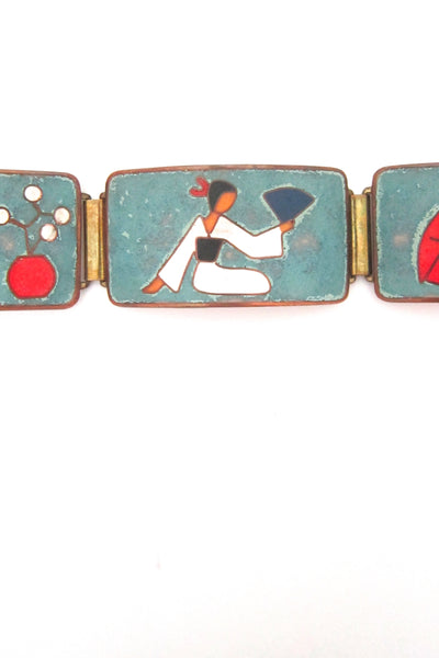 Bunge, Germany matte enamel cloisonne bracelet