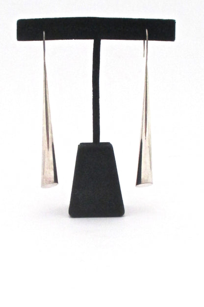 Marcin Zaremski Poland extra long vintage silver drop earrings