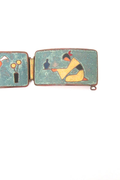 Bunge, Germany matte enamel cloisonne bracelet