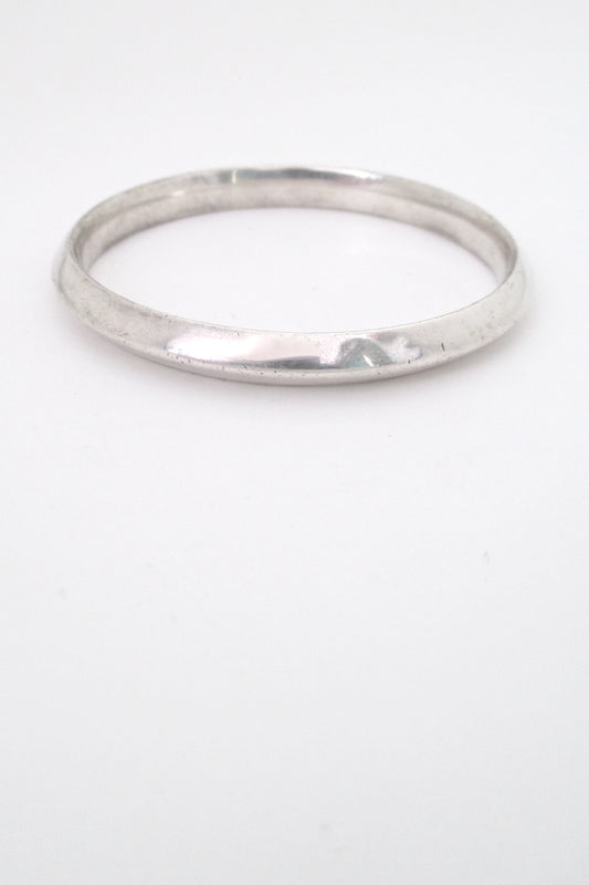 Hans Hansen Denmark vintage V profile heavy silver bangle bracelet 241 small