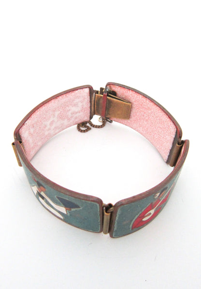 Bunge, Germany matte enamel cloisonne bracelet