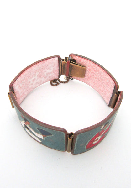 Bunge, Germany matte enamel cloisonne bracelet