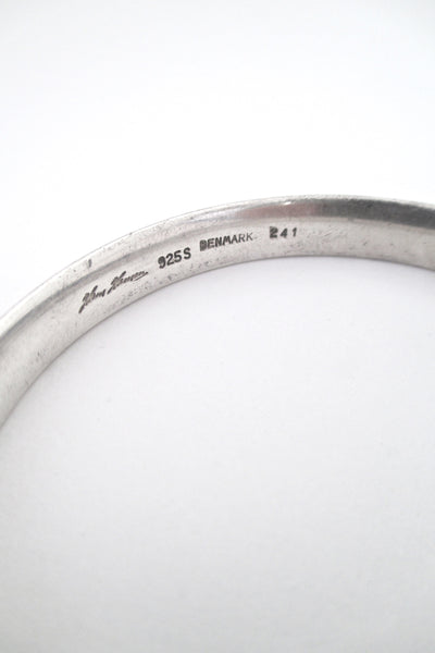 Hans Hansen silver 'V profile' bangle #241 - small