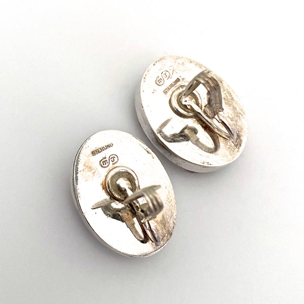 silver & amethyst druzy earrings