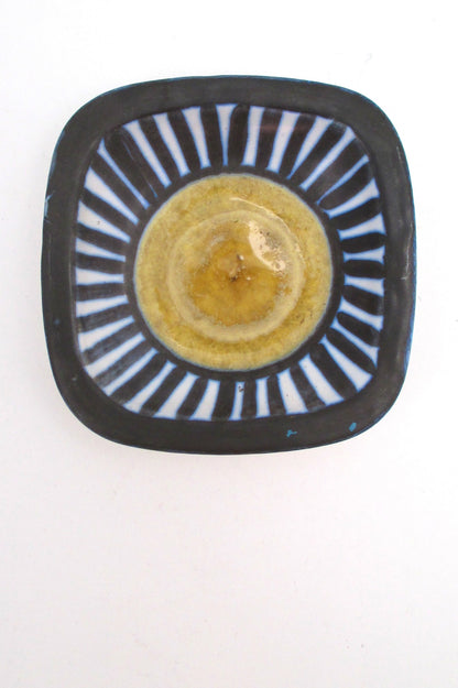 top view Lotte Bostlund Canada mid century studio ceramic dish 1