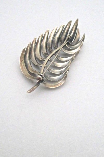Anton Michelsen large leaf brooch ~ Gertrud Engel - rare