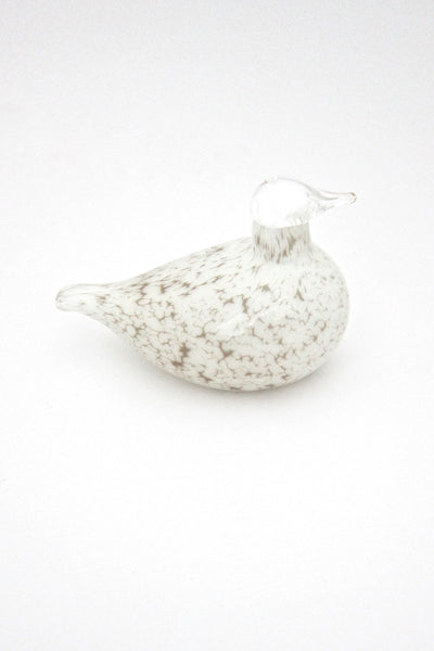 Oiva Toikka glass bird ~ white willow grouse