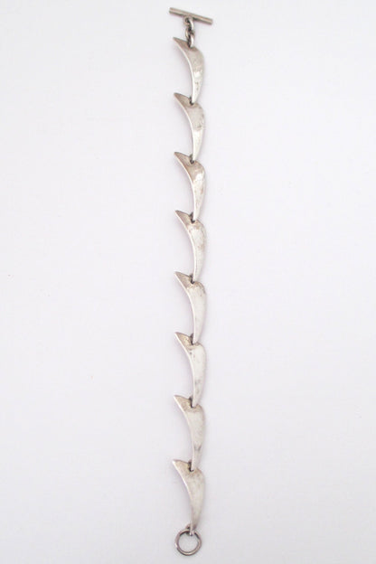 Niels From silver link 'boomerang' bracelet