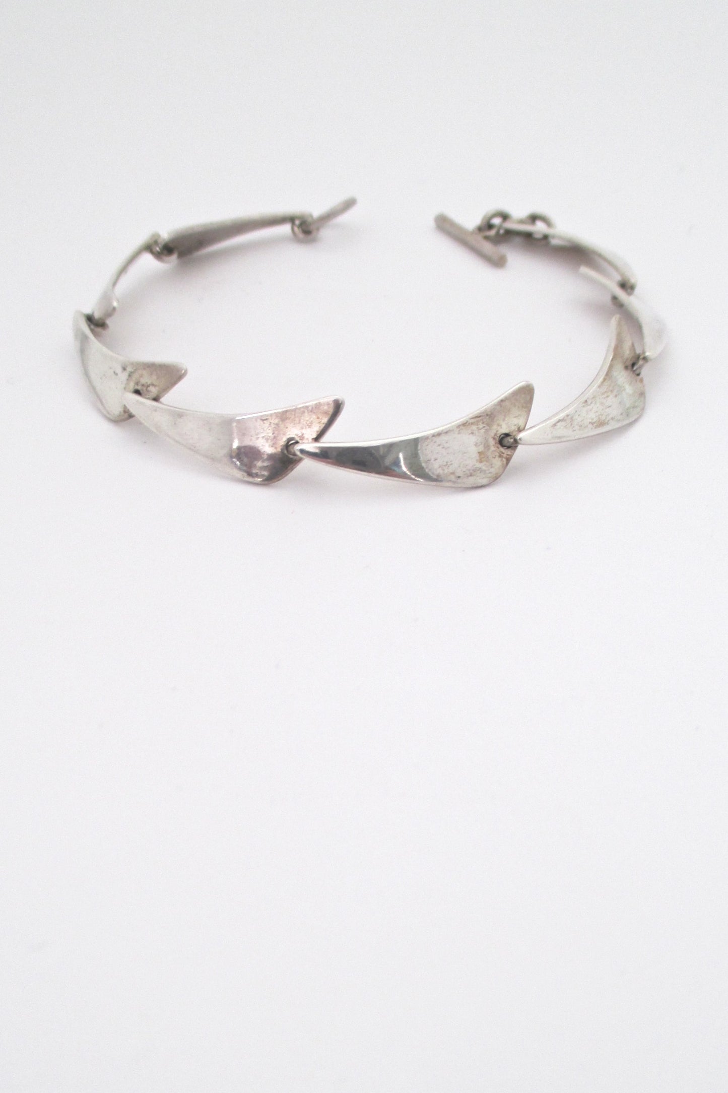 Niels From silver link 'boomerang' bracelet