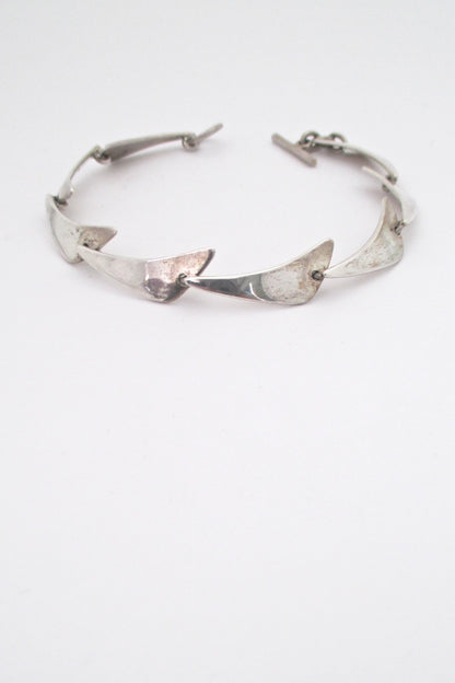 Niels From silver link 'boomerang' bracelet