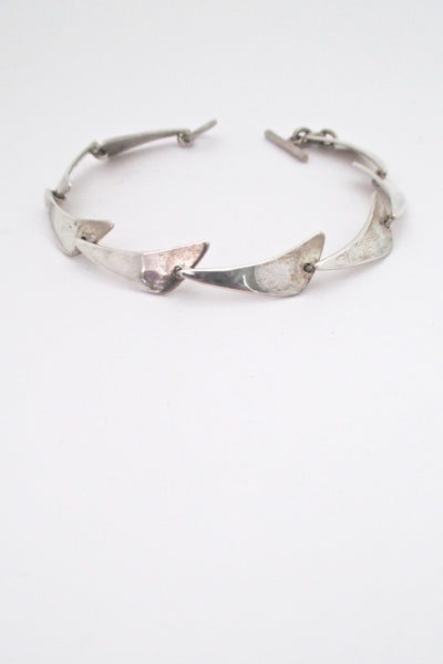 Niels From silver link 'boomerang' bracelet