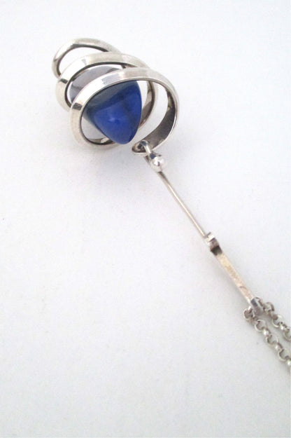 Anna Greta Eker blue banded agate necklace