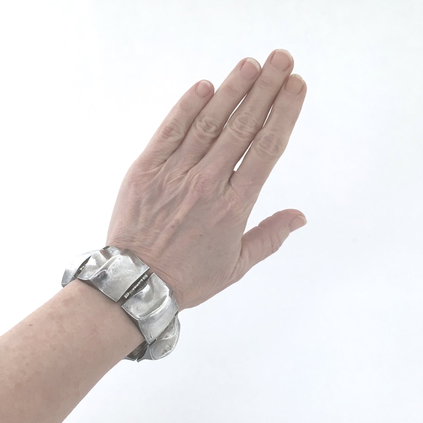 Matti Hyvarinen large deeply textured bracelet ~ 1970