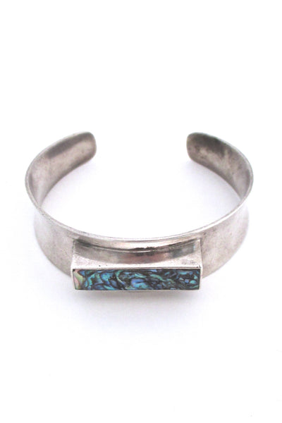 Arne Johansen silver & abalone cuff bracelet