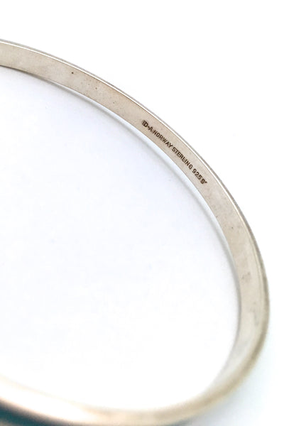 David Andersen vintage silver & enamel bangle bracelet