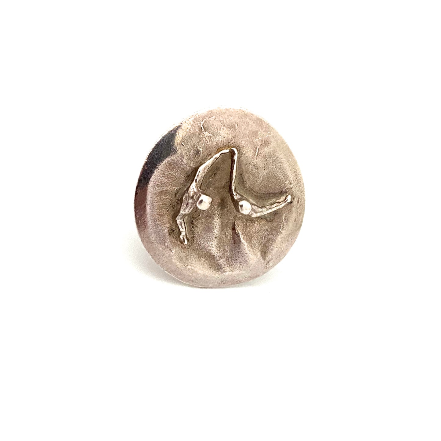 Lapponia Space Silver 'Galactic Dance' large silver ring ~ Bjorn Weckstrom 1969